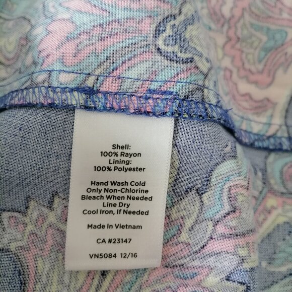 NWT Talbots Womens Blue V-Neck Paisley Print Y2K Whimsigoth Maxi Dress Size 12 - Picture 6 of 7